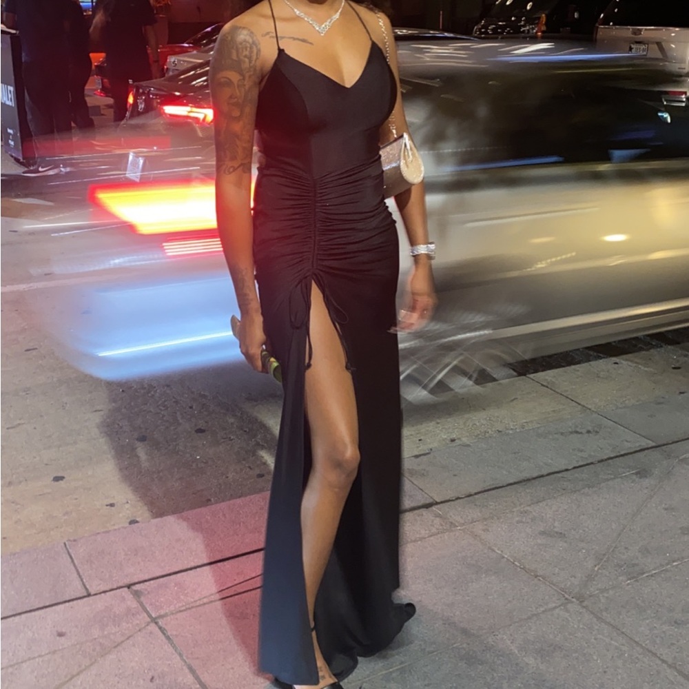 Black, High-Slit Maxi Dress/Prom Dress